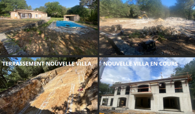 DEMOLITION ET RECONSTRUCTION D'UNE VILLA A VALBONNE