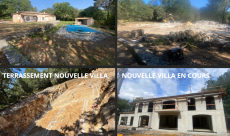 DEMOLITION ET RECONSTRUCTION D'UNE VILLA A VALBONNE