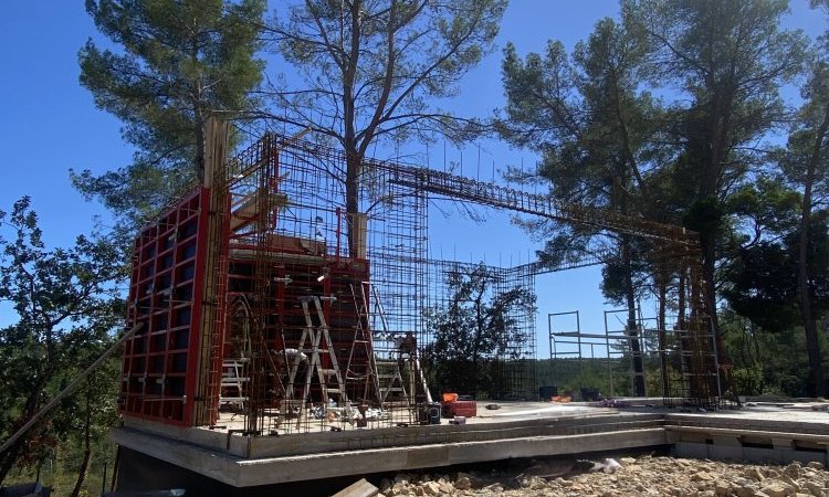 Ferraillage des murs pool house